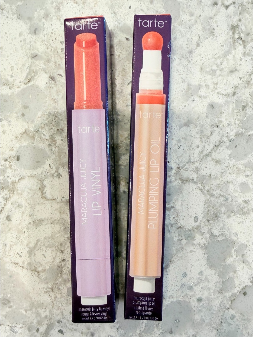 tarte Maracuja Juicy Lip Vinyl & Plumping Lip Oil Bundle Lip Gloss NEW BNIB NWT